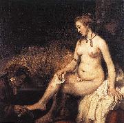 REMBRANDT Harmenszoon van Rijn Bathsheba at Her Bath f Spain oil painting reproduction
